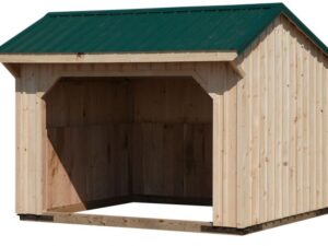 10x12-Run-In-Shed-with-Green-Metal-Roof