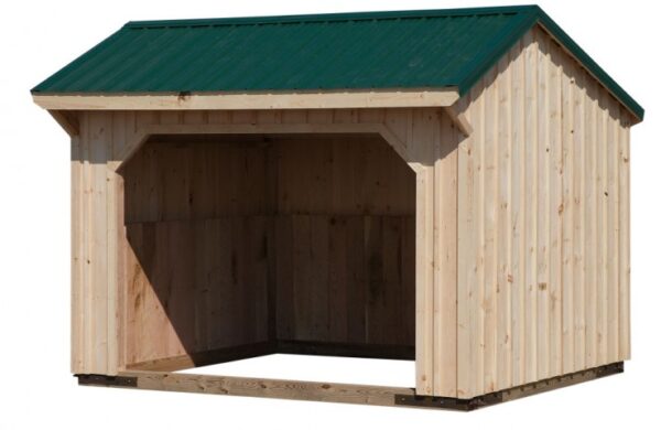 10x12-Run-In-Shed-with-Green-Metal-Roof