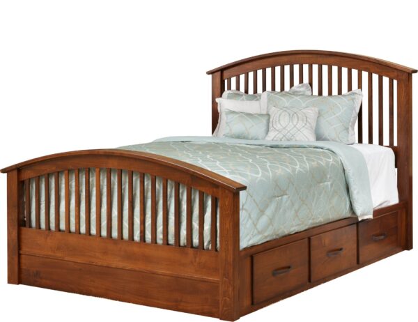 concord arched footboard 6 drawer