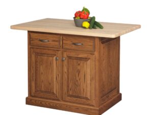 traditional island butcher block