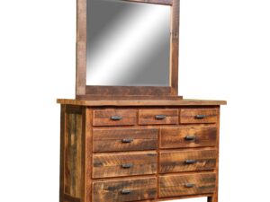 Chevron mirror 9 drawer