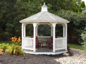 12' Octagon Gazebo Vinyl Keystone