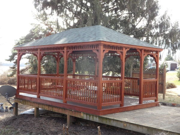 12×18 Rectangle Wood Gazebo