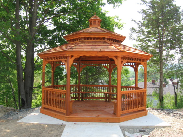 Octagon Gazebo with Double roof and Cupola