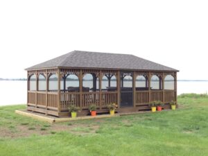 14×28 Rectangle Wood Gazebo