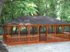 16x28 Rectangle Wood Gazebo