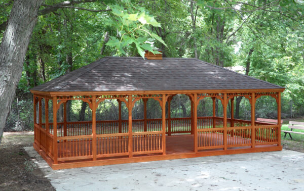 16x28 Rectangle Wood Gazebo